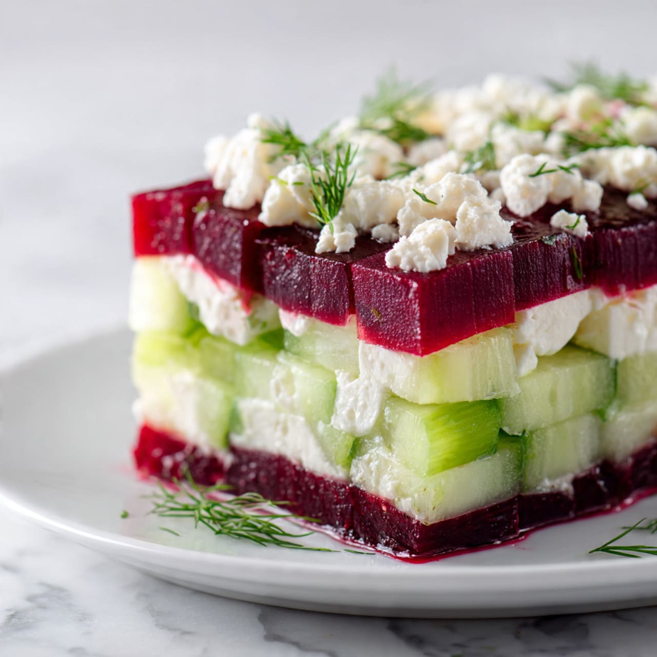 Beet Salad with Feta, Cucumbers, and Dill Recipe