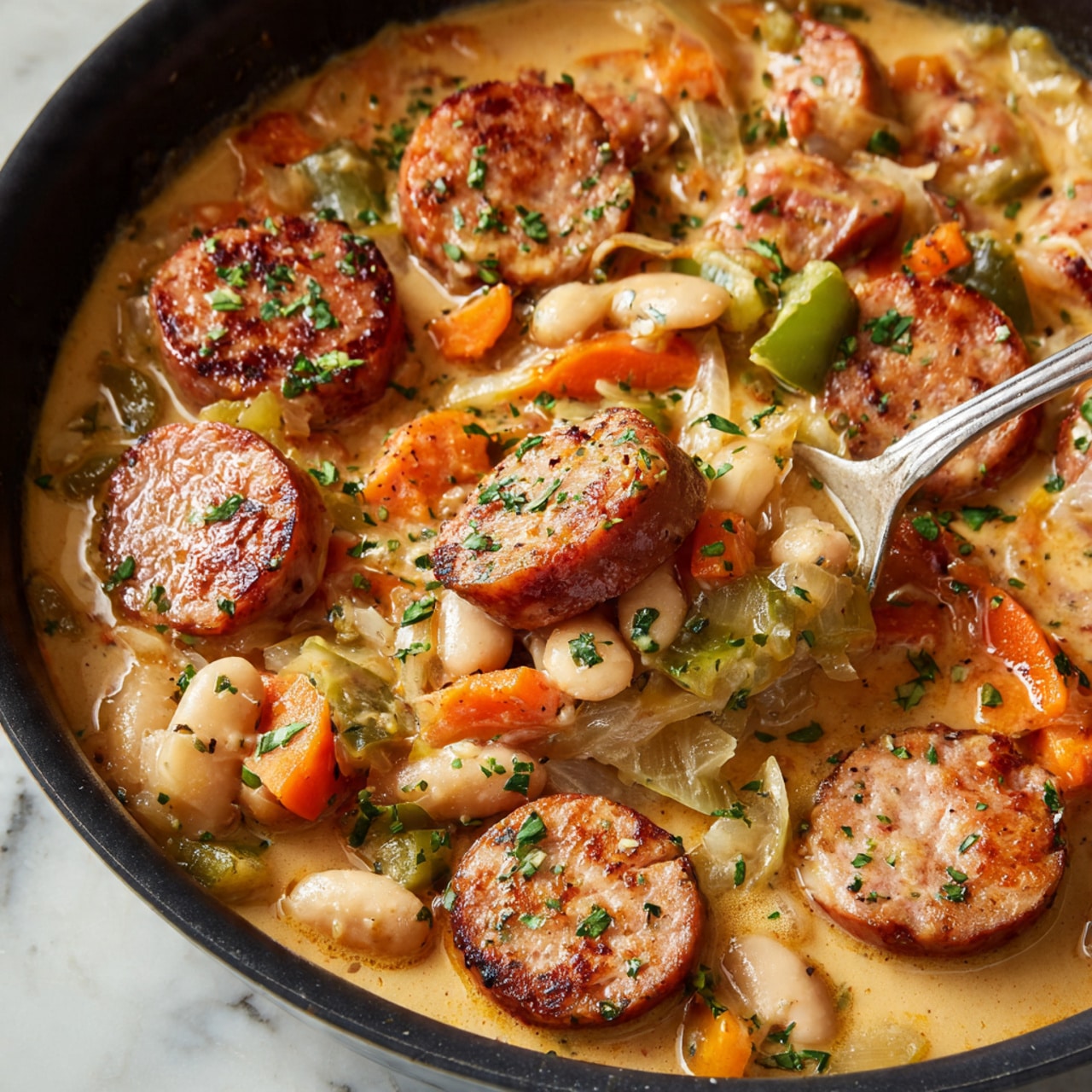 Creamy Sausage and Bean Soup Recipe