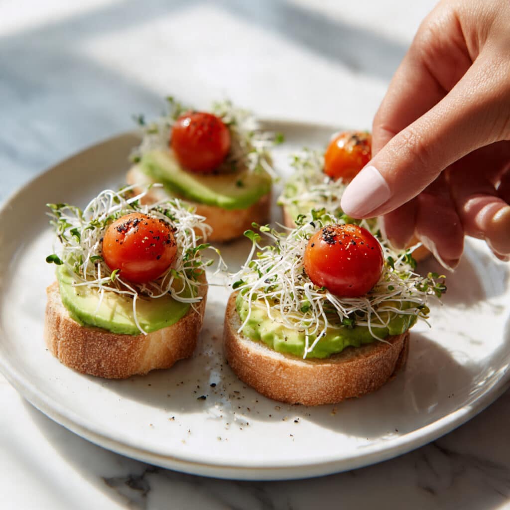 Hummus Veggie Rice Cake Recipe