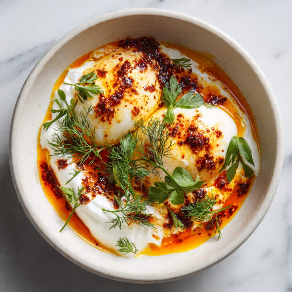 Turkish Eggs (Cilbir) Recipe