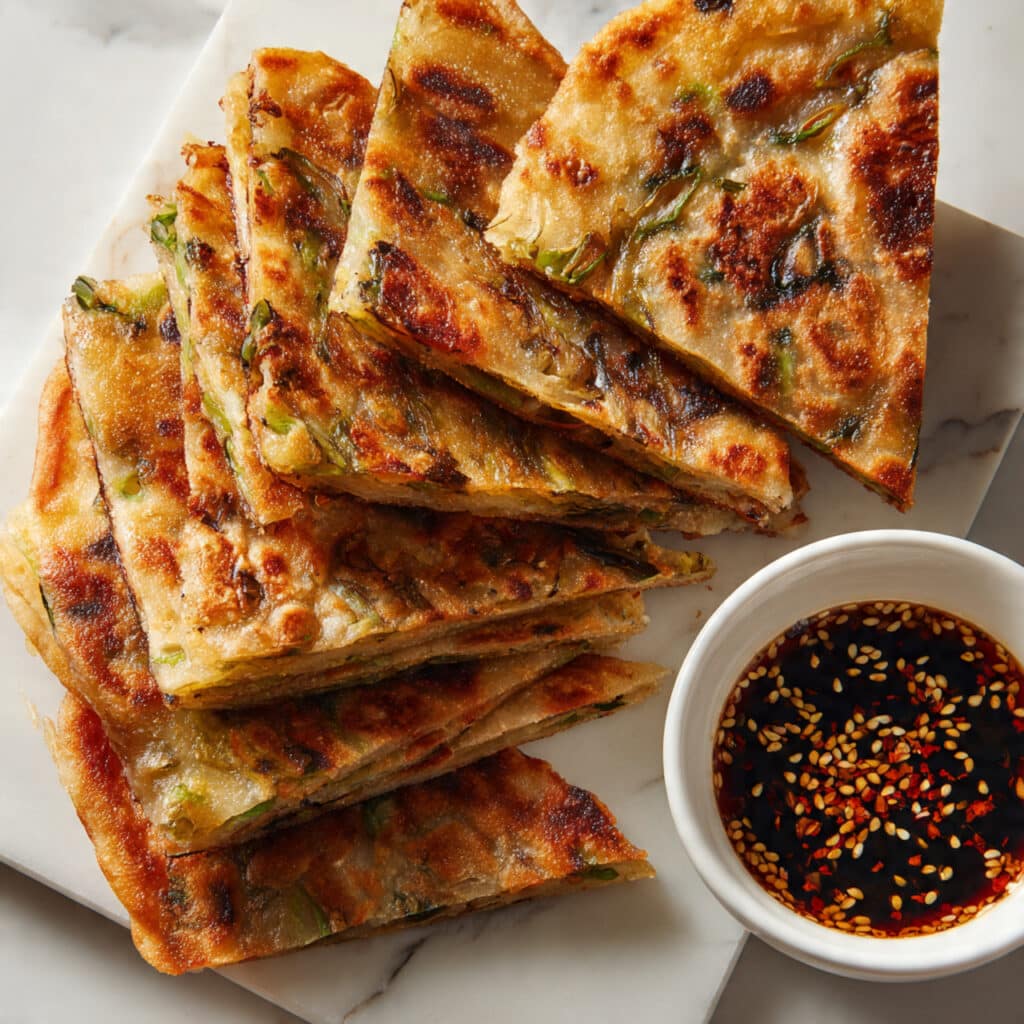 Crispy Rice Paper Scallion Pancakes Recipe