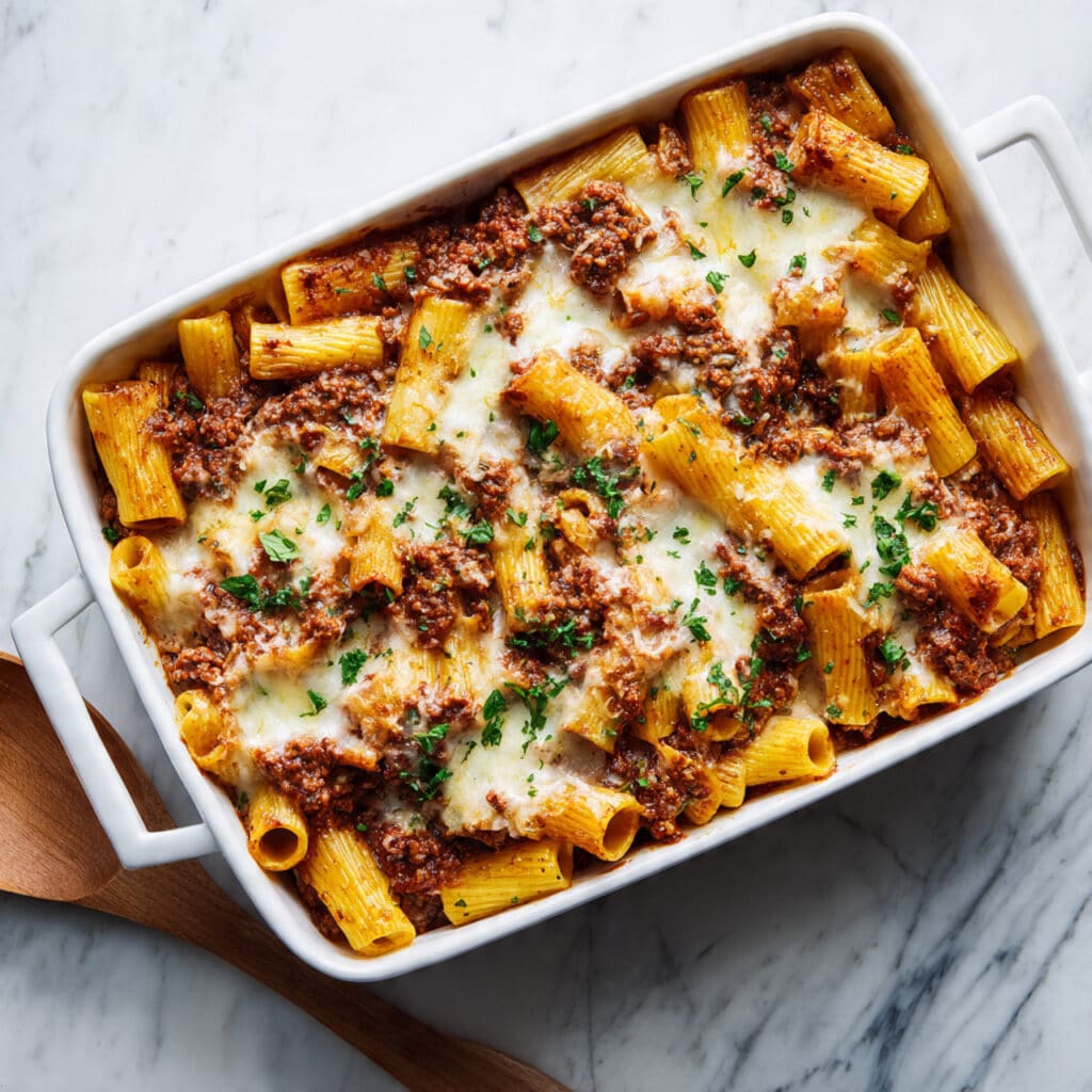 Easy Baked Rigatoni with Ground Beef Recipe