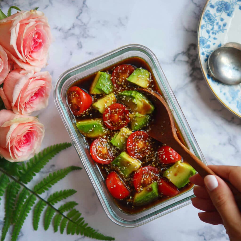 Mayak Avocado: Korean-Style Marinated Avocado Over Rice Recipe