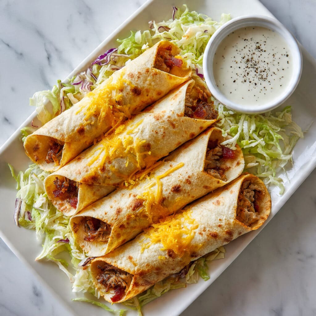 Reuben Stuffed Baked Taquitos Recipe