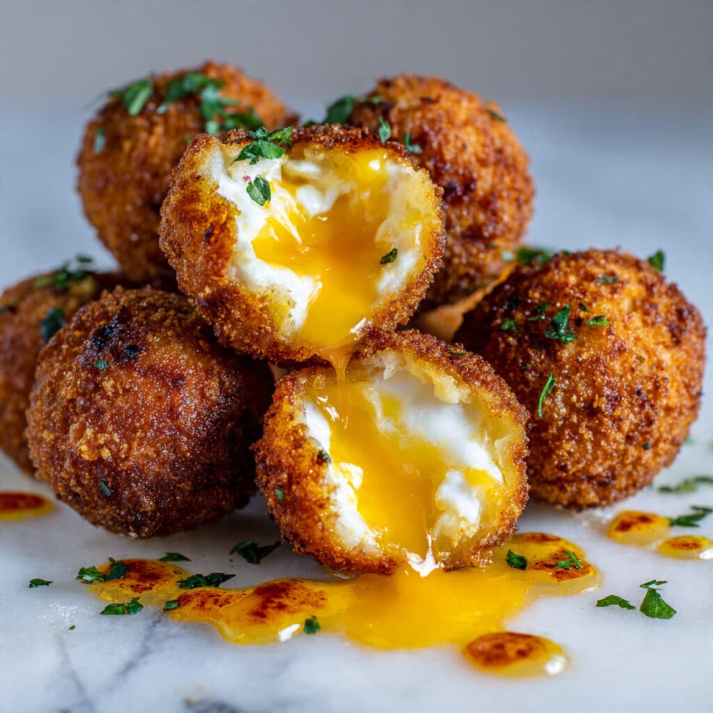 Fried Burrata with Spicy Sauce Recipe
