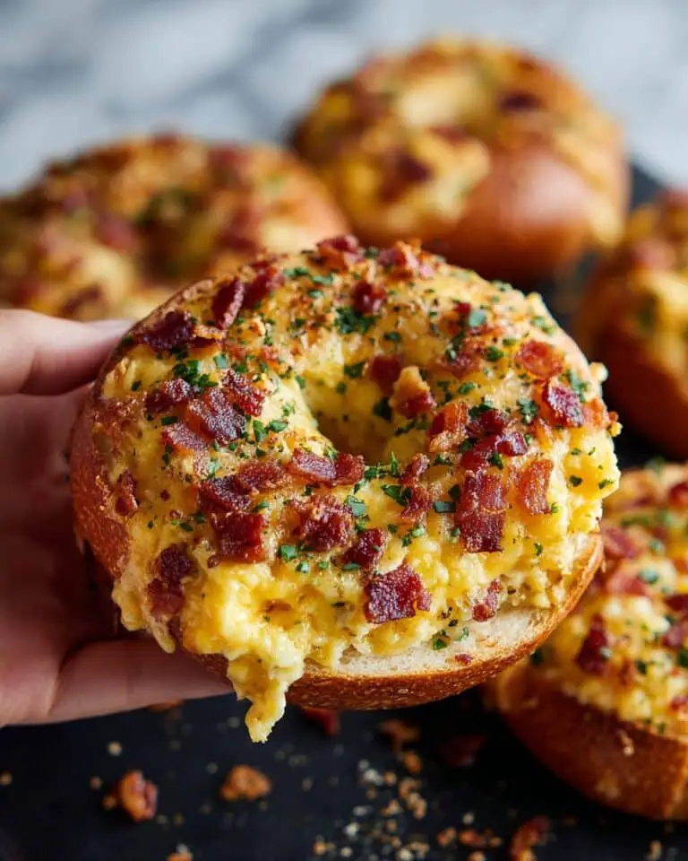 Creamy Bacon Cheddar Bagels Recipe