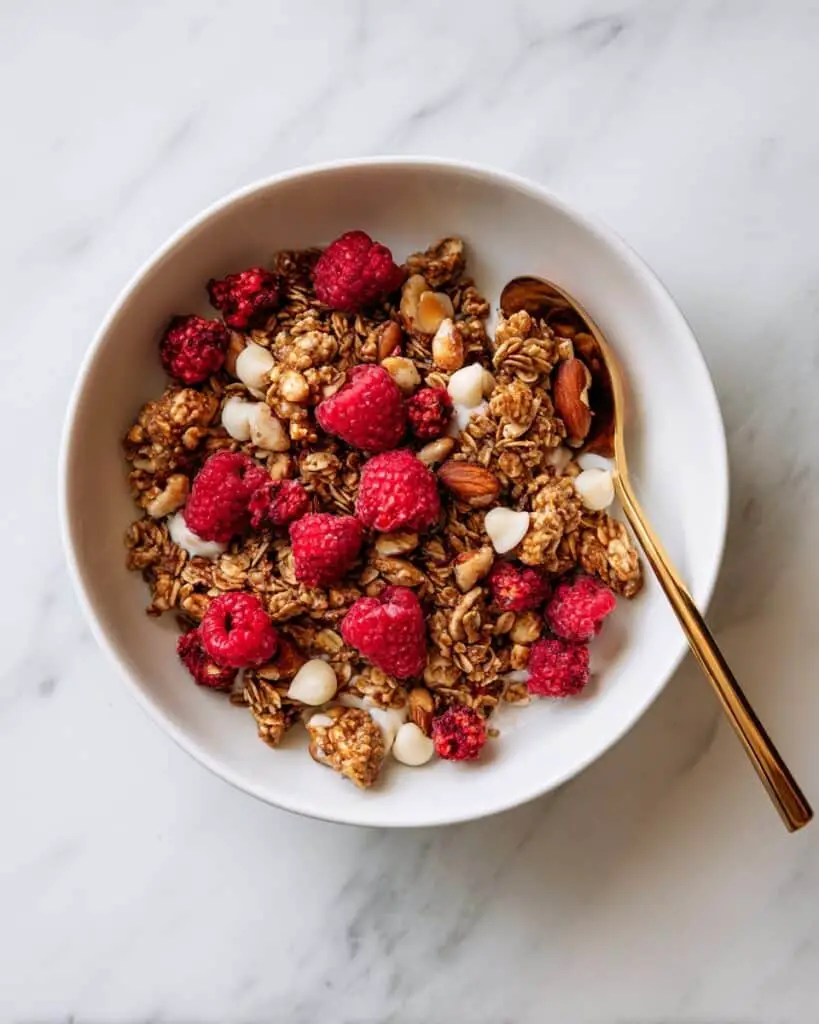 White Chocolate Raspberry Granola Recipe