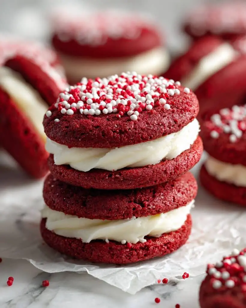 Red Velvet Cookie Sandwiches Recipe