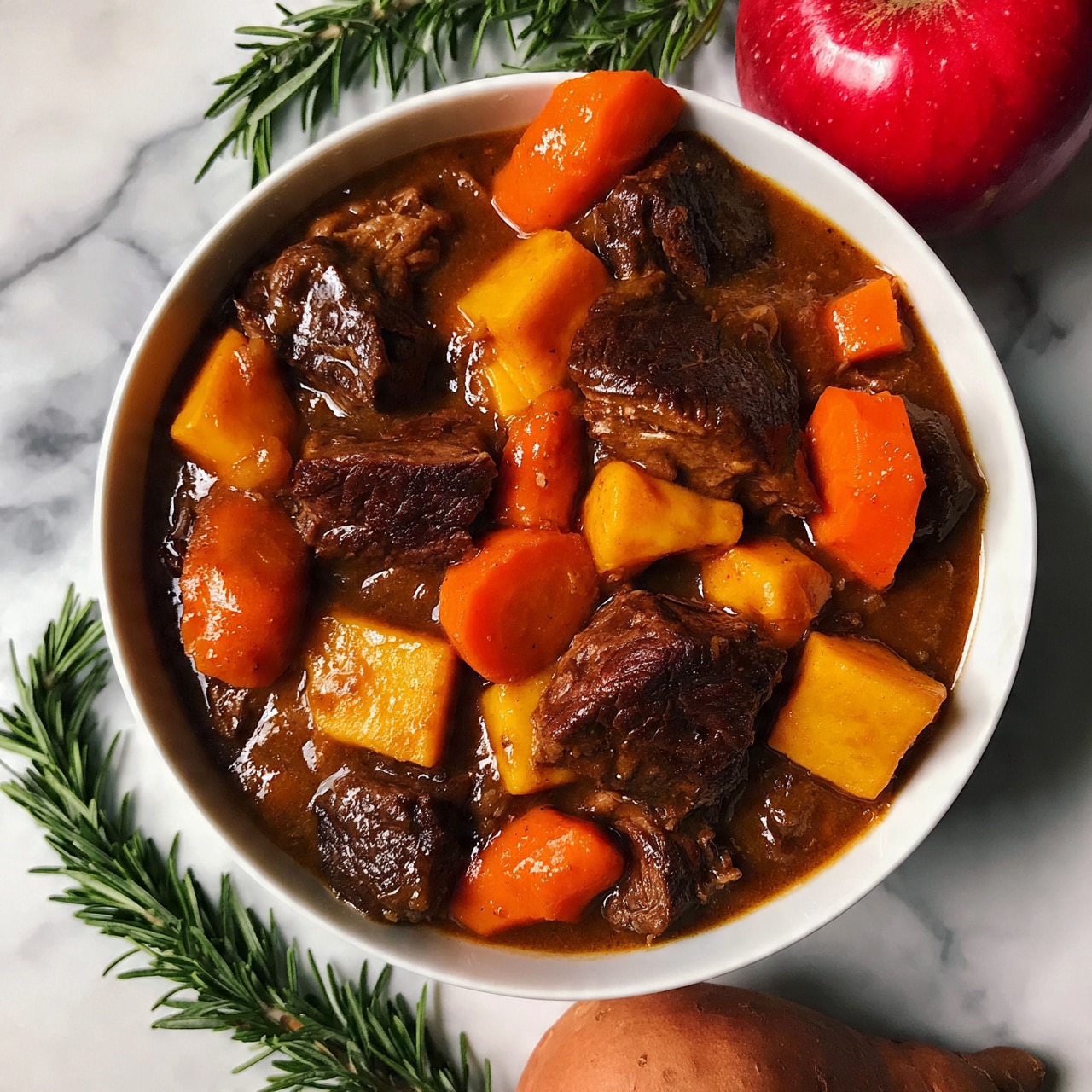 Harvest Harmony Beef & Sweet Potato Stew Recipe