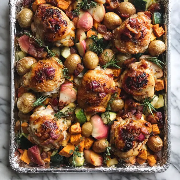 Harvest Chicken Skillet with Maple Dijon Glaze Recipe